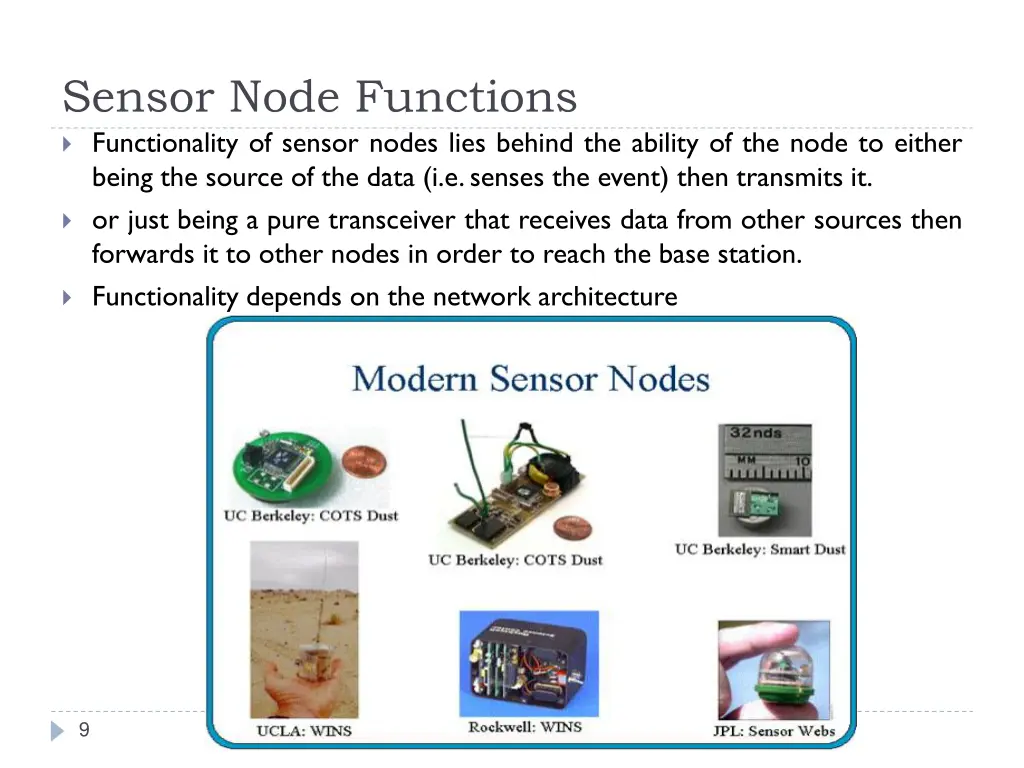 sensor node functions functionality of sensor