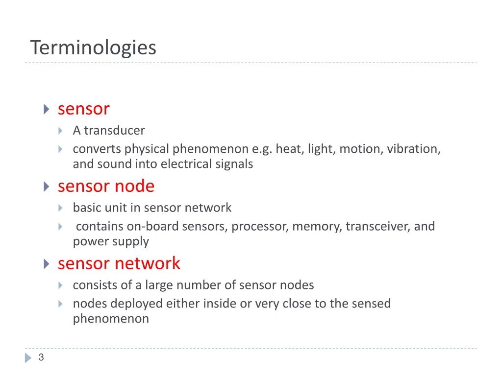 terminologies