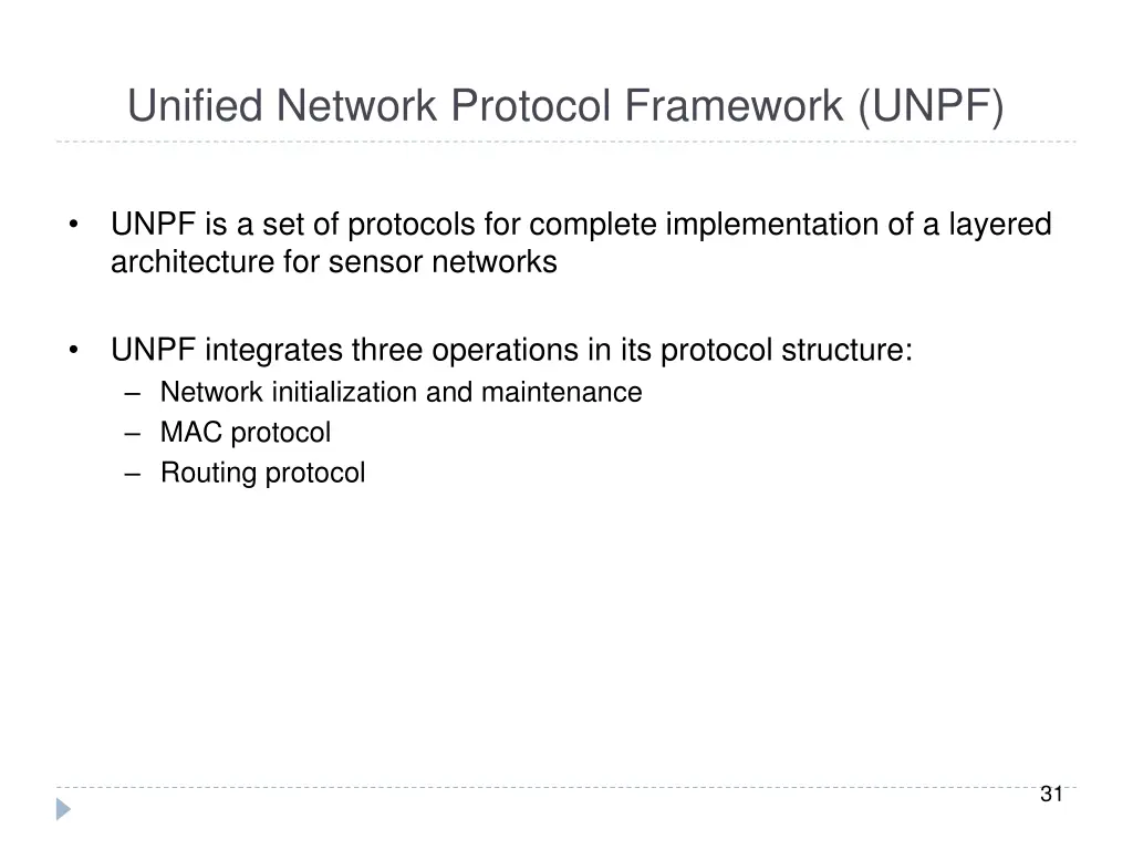 unified network protocol framework unpf