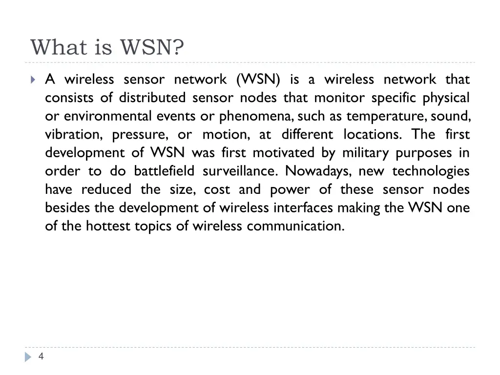 what is wsn