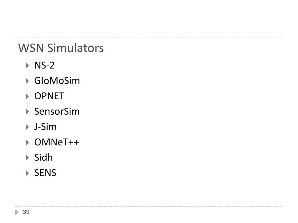 wsn simulators