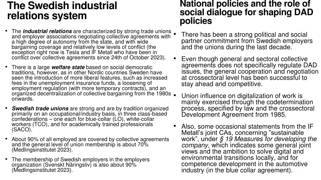 national policies and the role of social dialogue