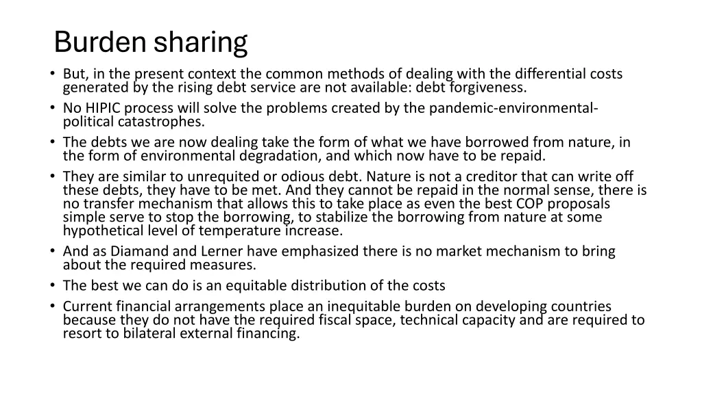 burden sharing but in the present context