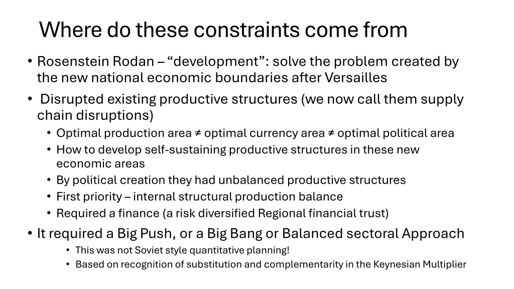 where do these constraints come from