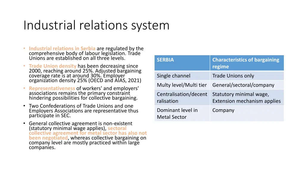 industrial relations system