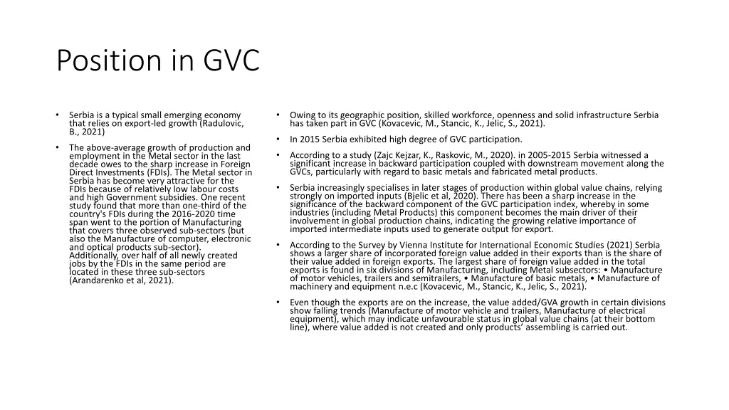 position in gvc