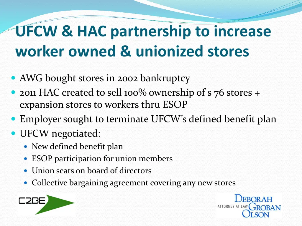 ufcw hac partnership to increase worker owned