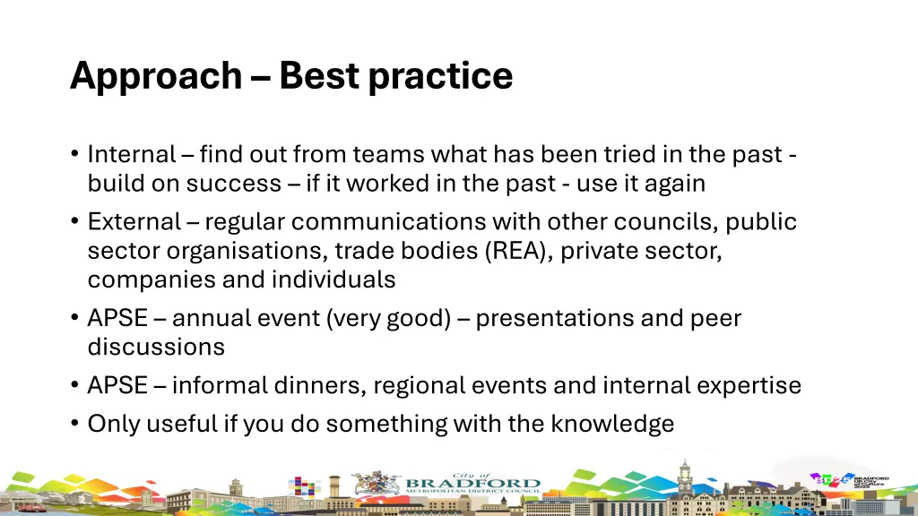 approach best practice