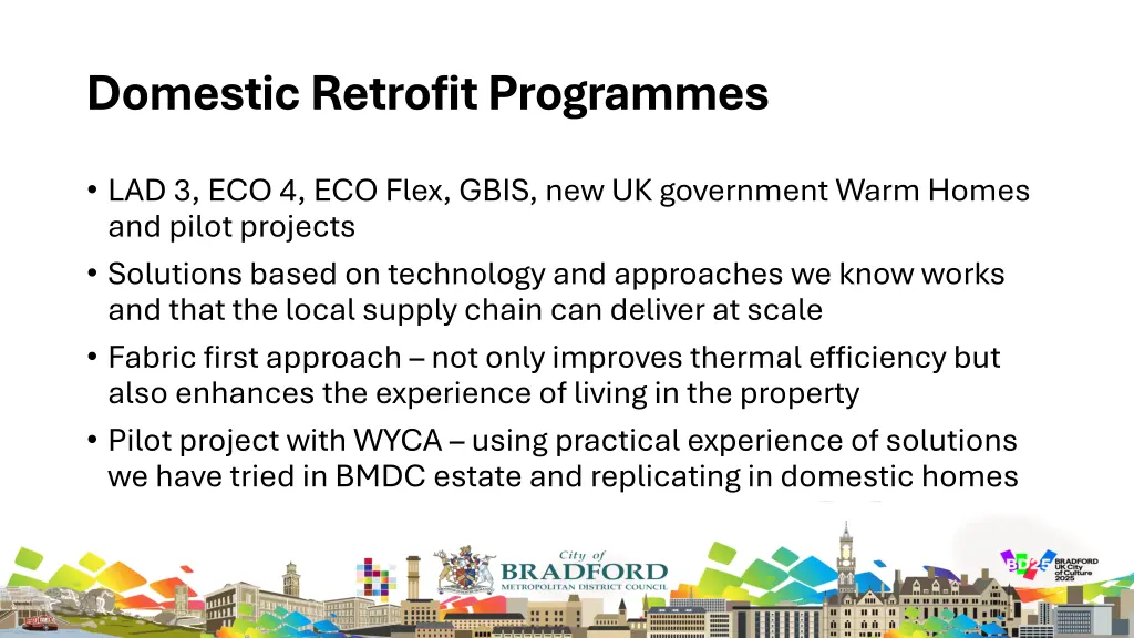 domestic retrofit programmes