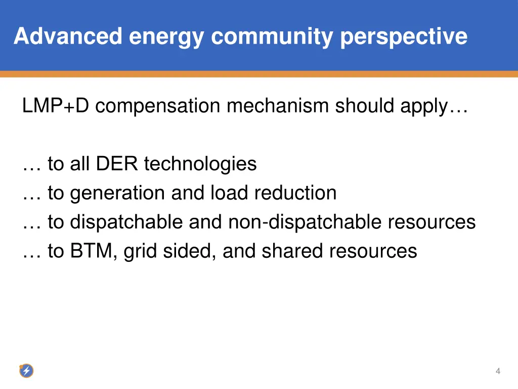 advanced energy community perspective