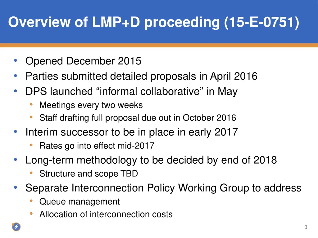 overview of lmp d proceeding 15 e 0751