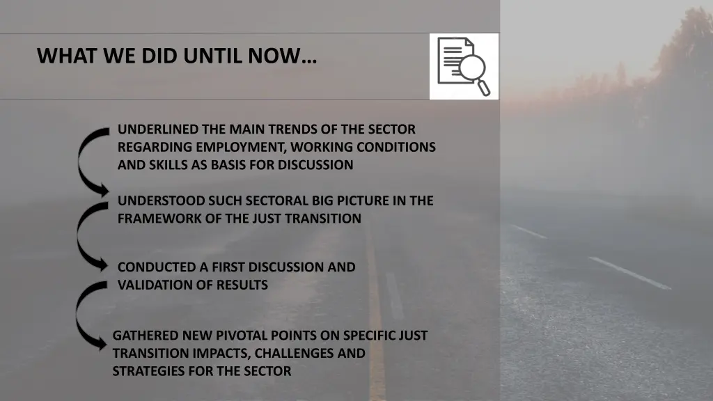 what we did until now