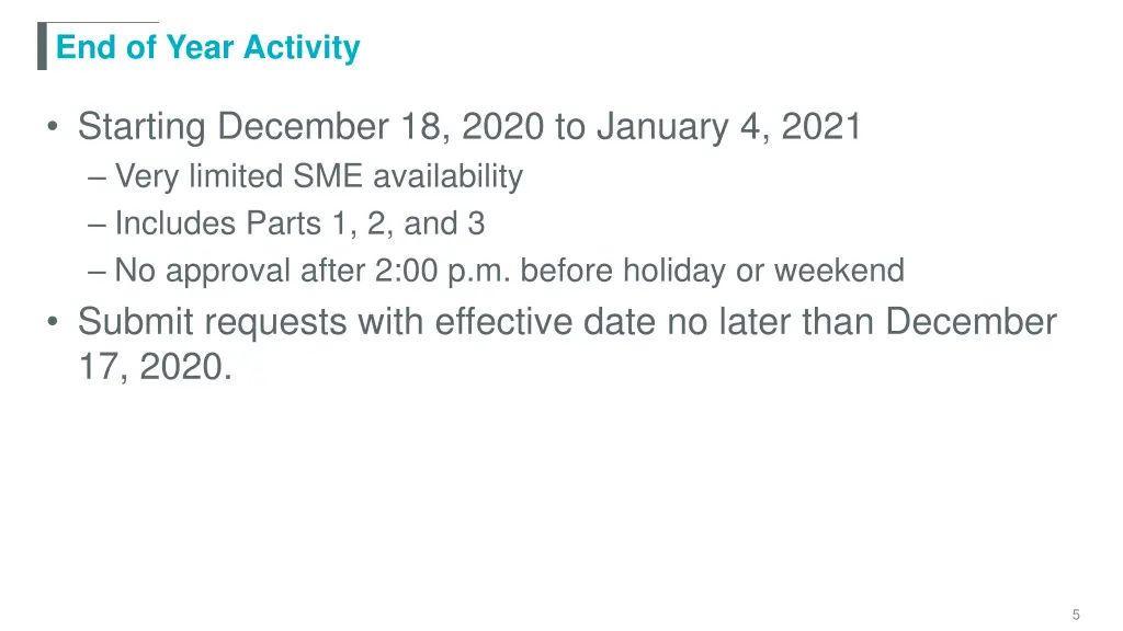 end of year activity