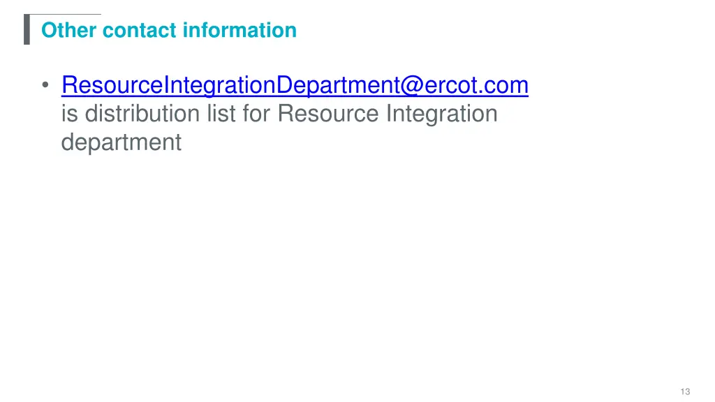 other contact information