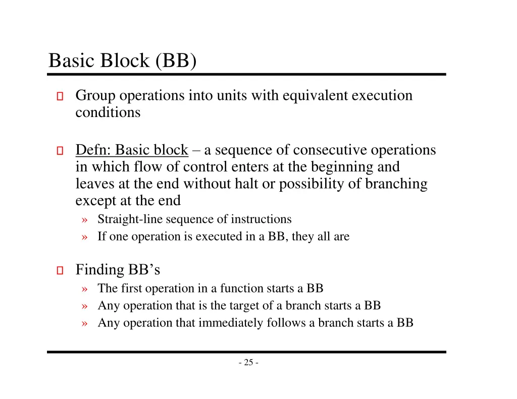 basic block bb