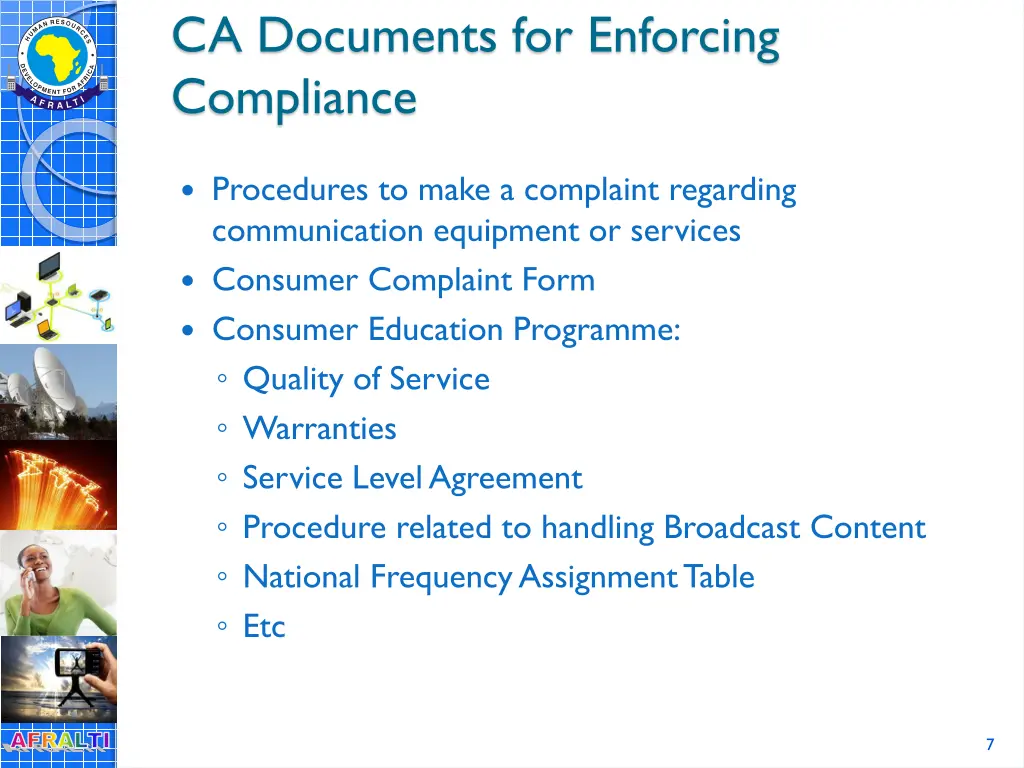 ca documents for enforcing compliance