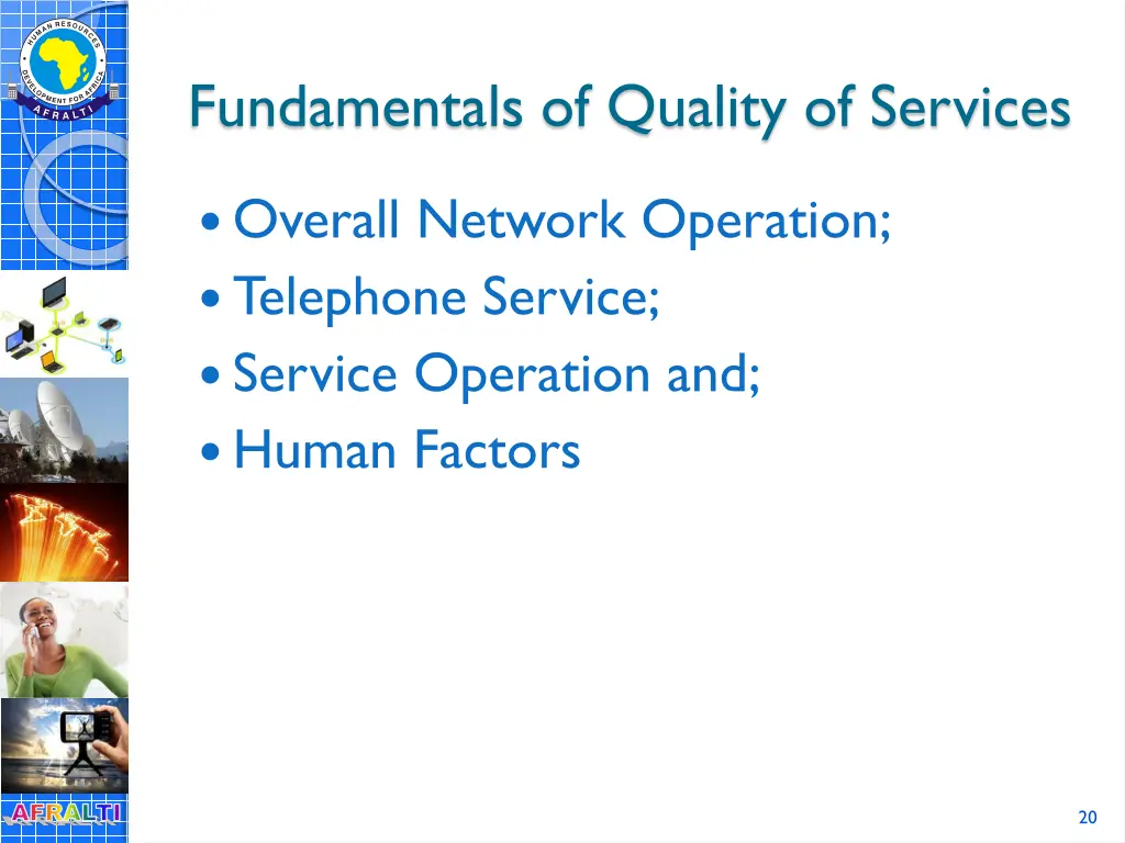 fundamentals of quality of services