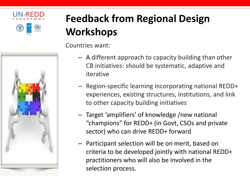 feedback from regional design workshops