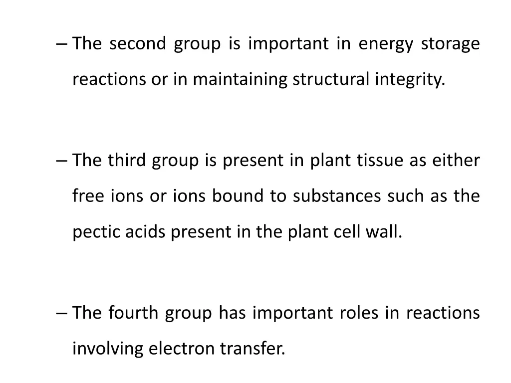 the second group is important in energy storage