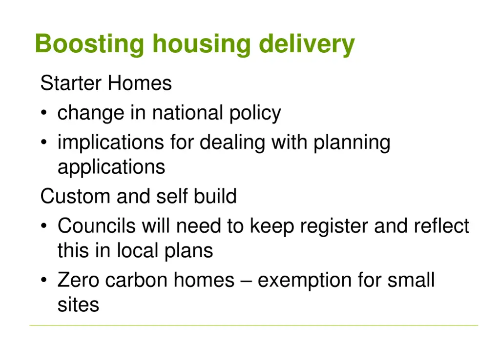 boosting housing delivery 1