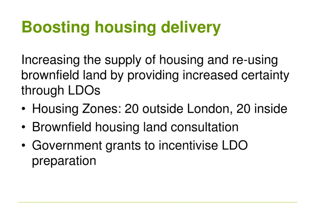 boosting housing delivery