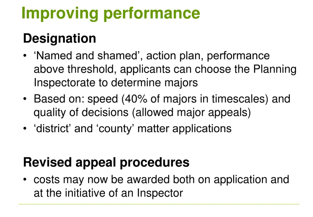 improving performance