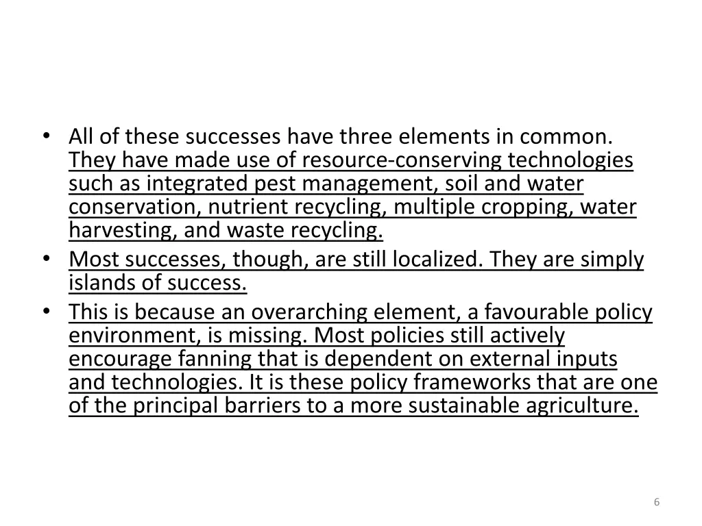 all of these successes have three elements