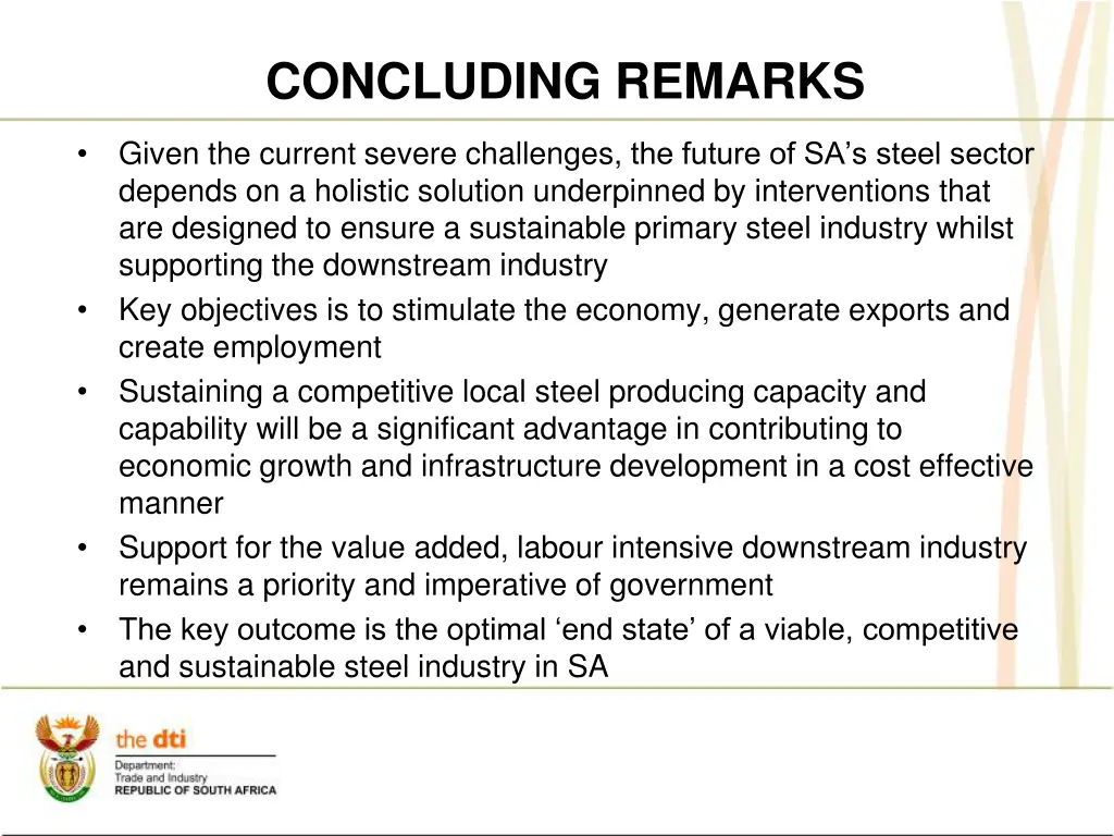 concluding remarks