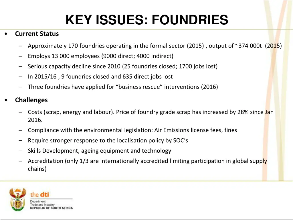 key issues foundries