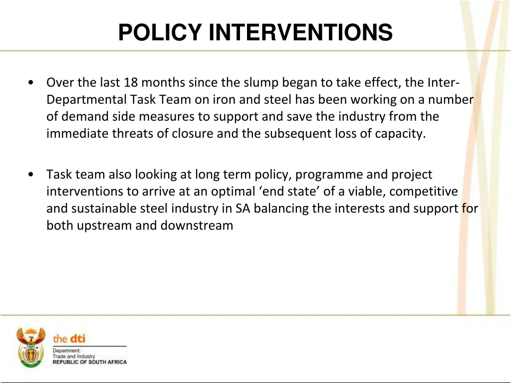 policy interventions