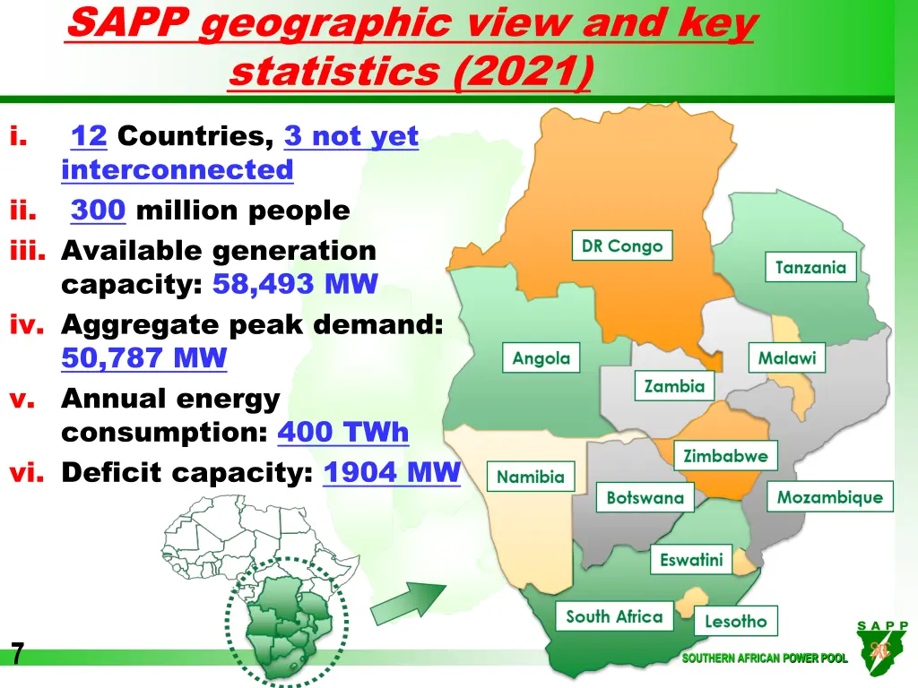 sapp geographic view and key statistics 2021