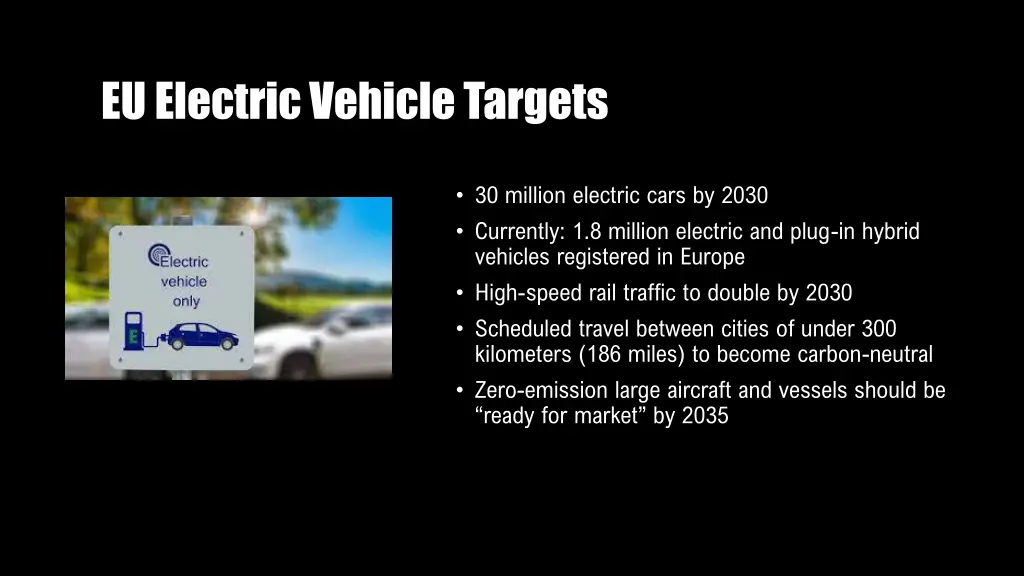 eu electric vehicle targets