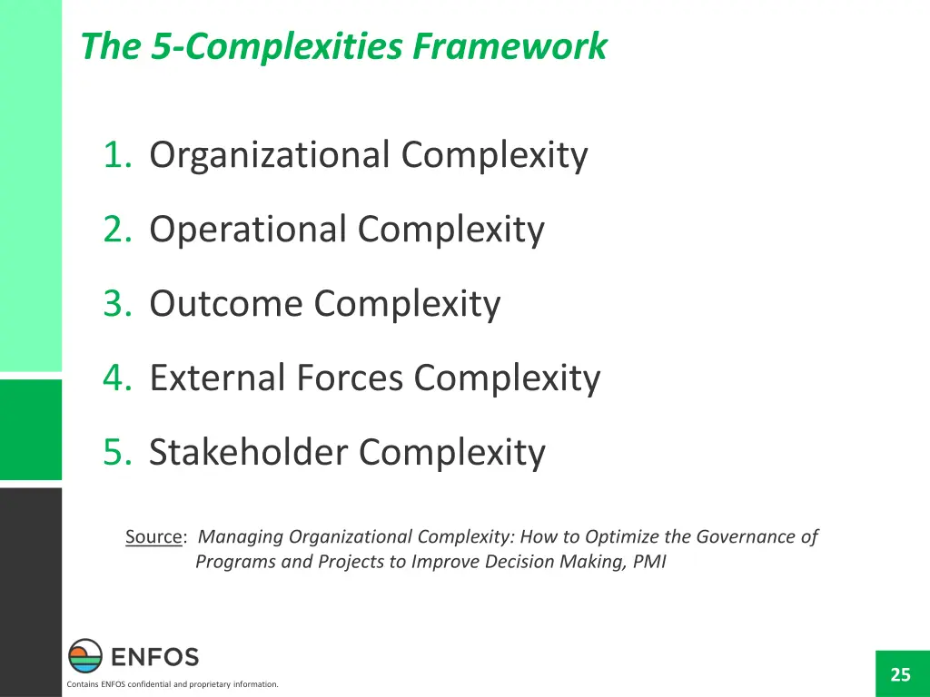 the 5 complexities framework