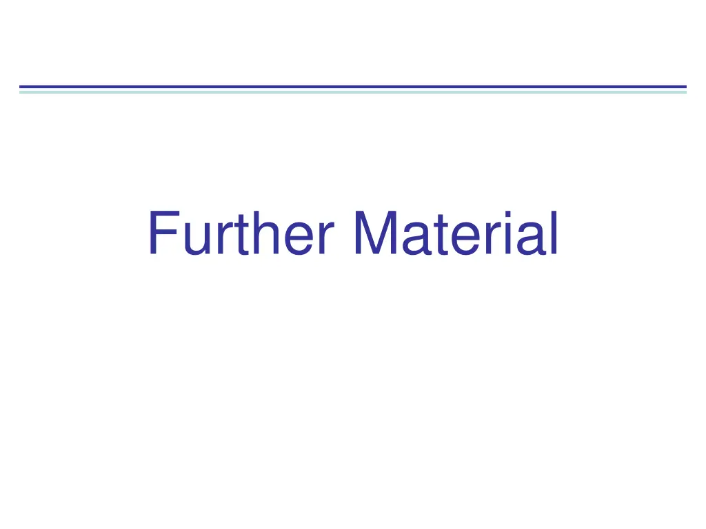 further material