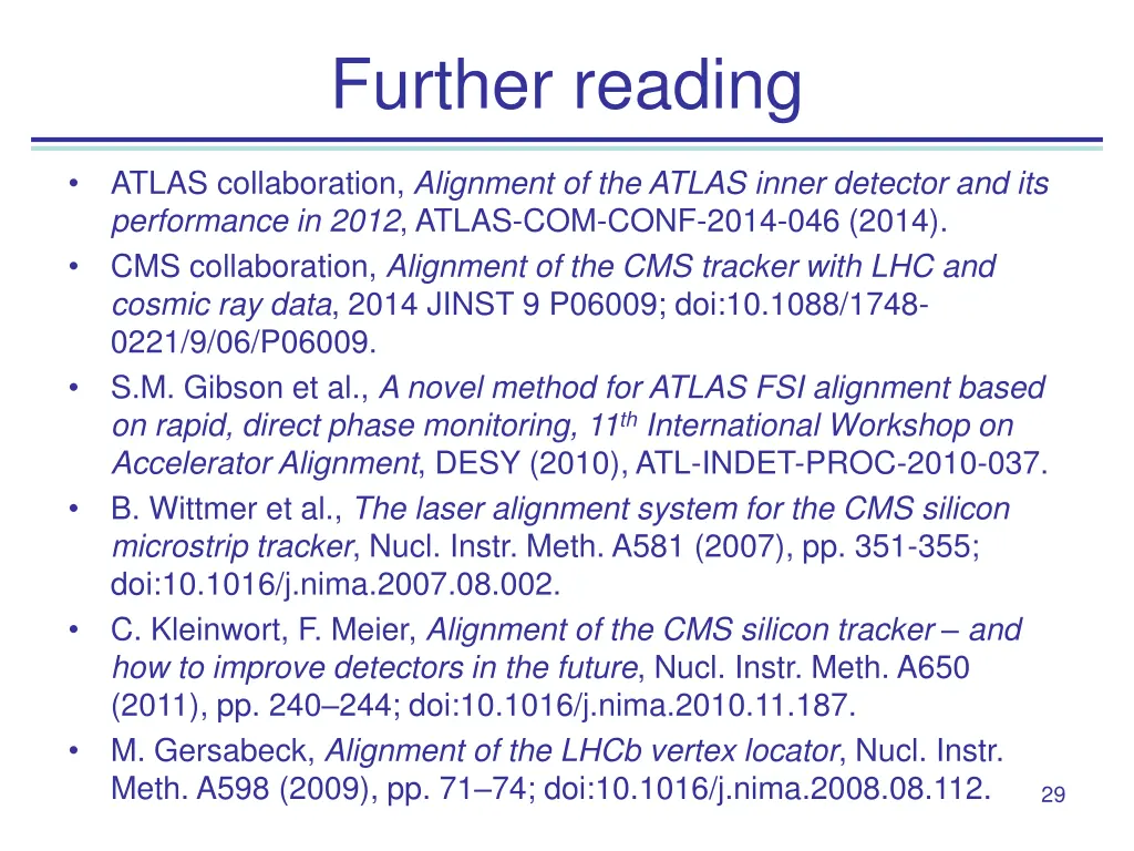 further reading