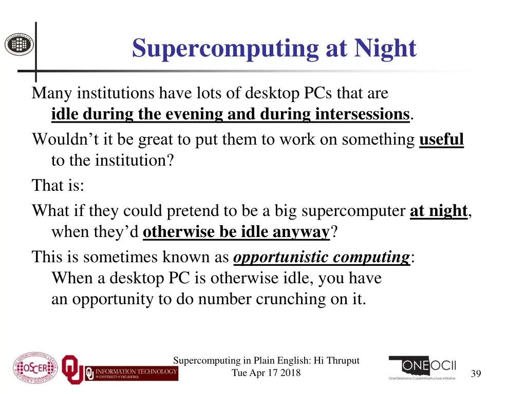 supercomputing at night