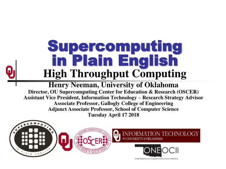 supercomputing supercomputing in plain english