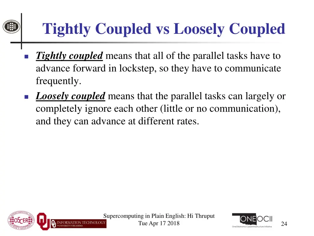 tightly coupled vs loosely coupled 1