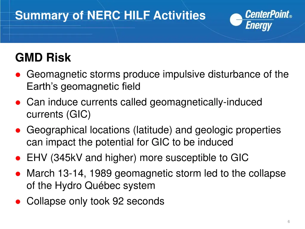 summary of nerc hilf activities 5