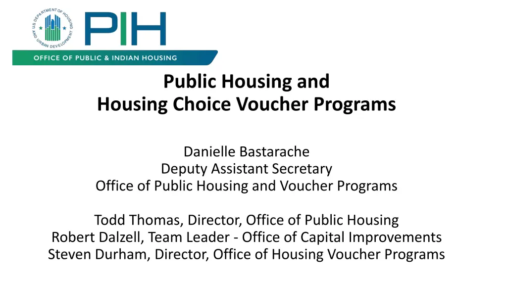 public housing and housing choice voucher programs