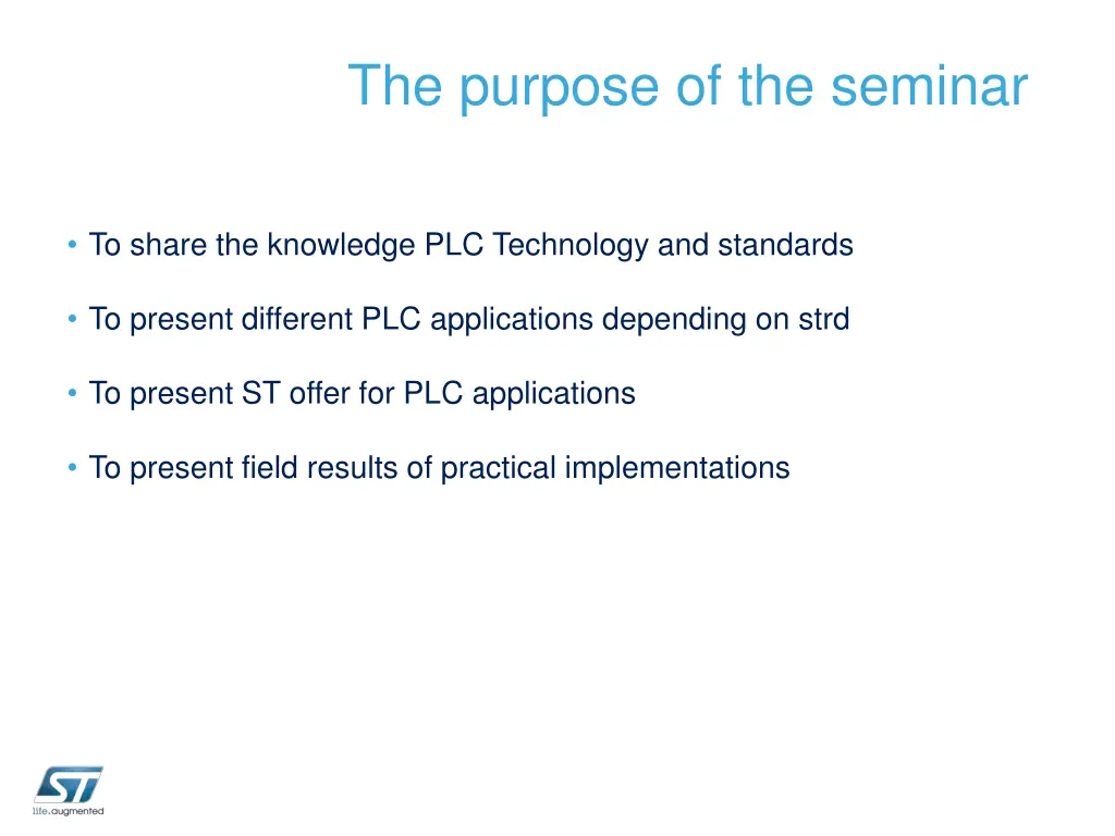the purpose of the seminar