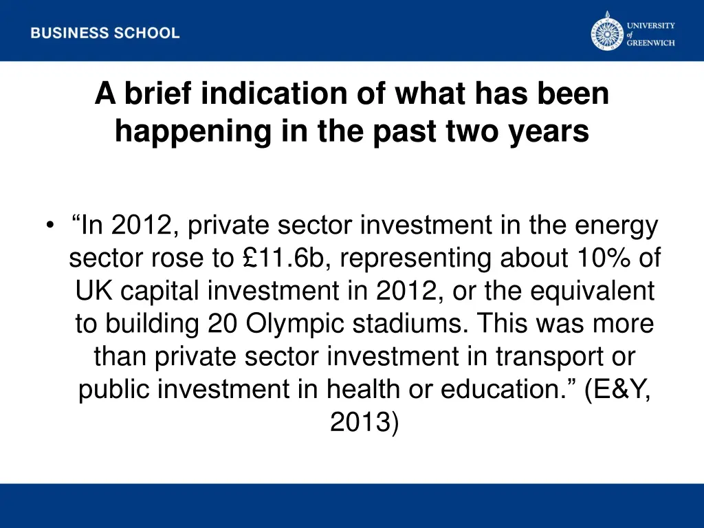 a brief indication of what has been happening