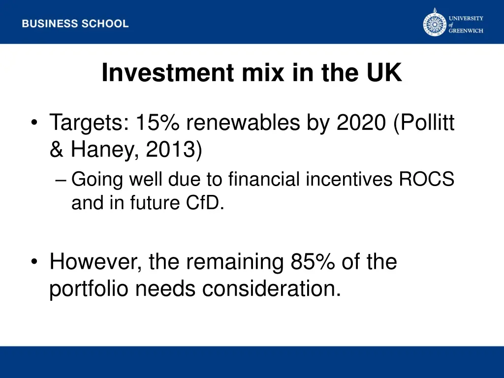 investment mix in the uk