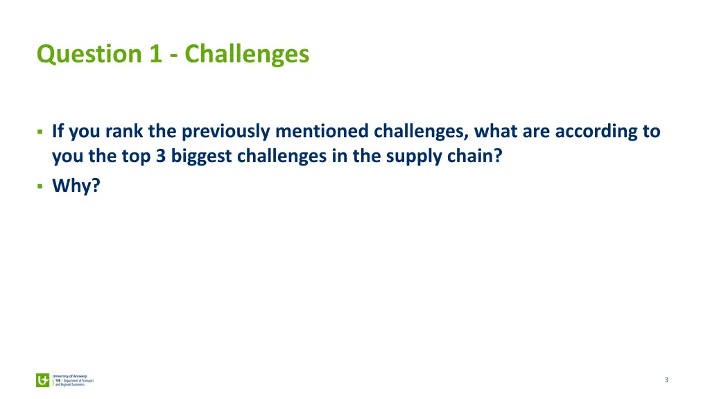 question 1 challenges