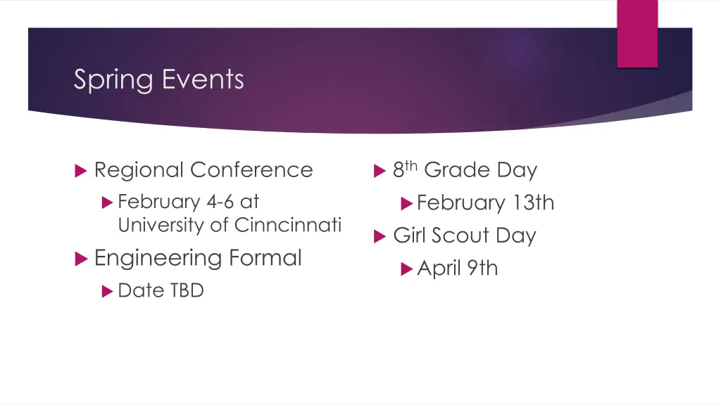 spring events