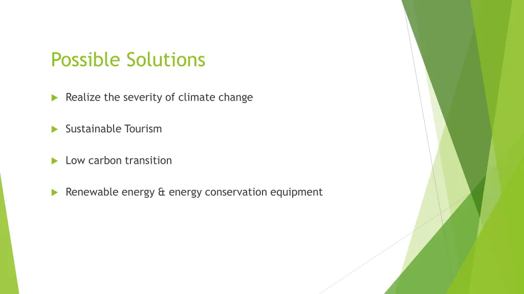 possible solutions