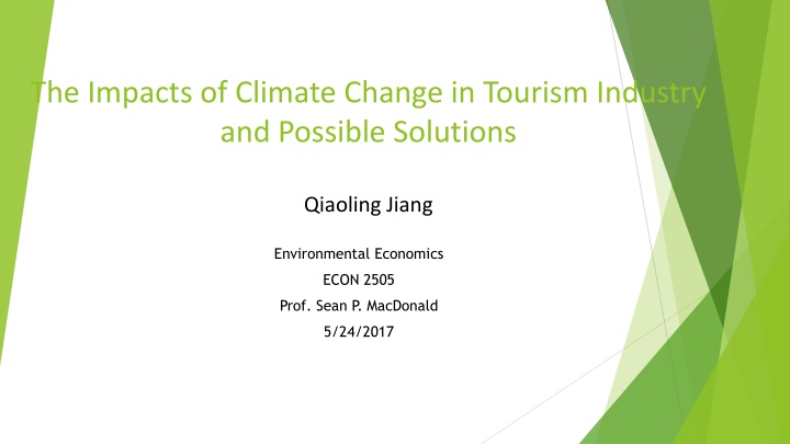 the impacts of climate change in tourism industry
