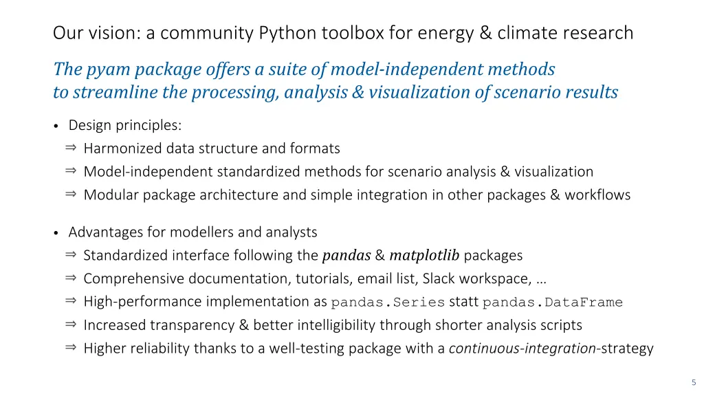 our vision a community python toolbox for energy