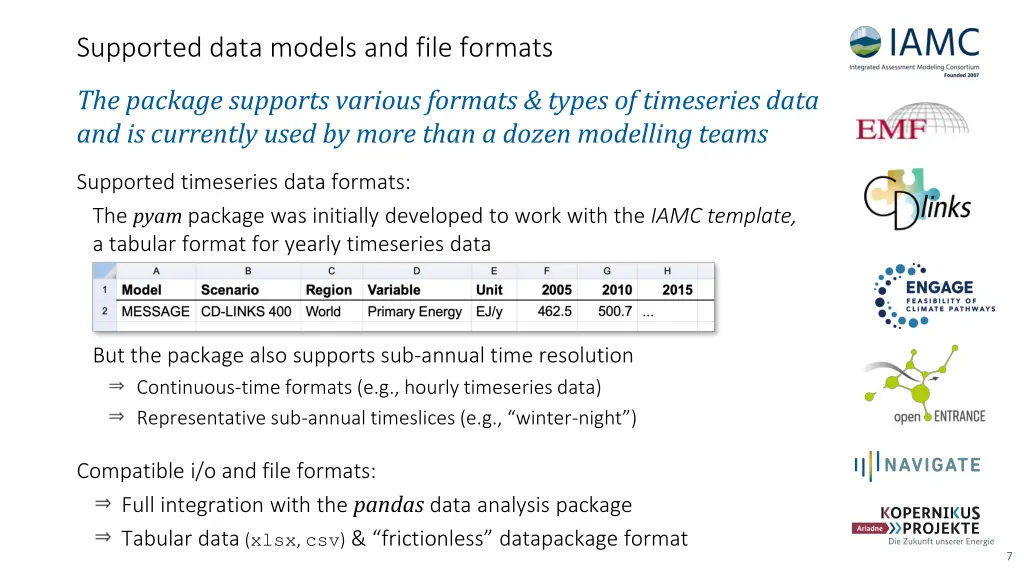 supported data models and file formats
