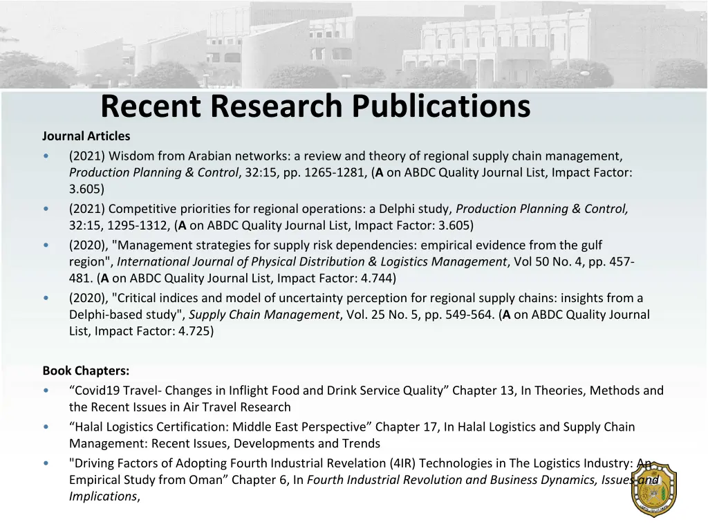 recent research publications journal articles